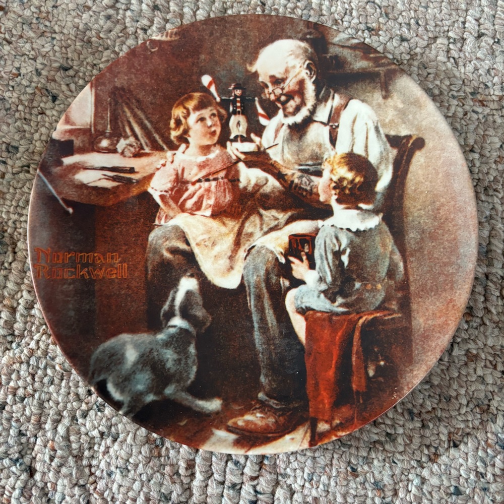 Norman Rockwell, the toy maker plate, limited edition